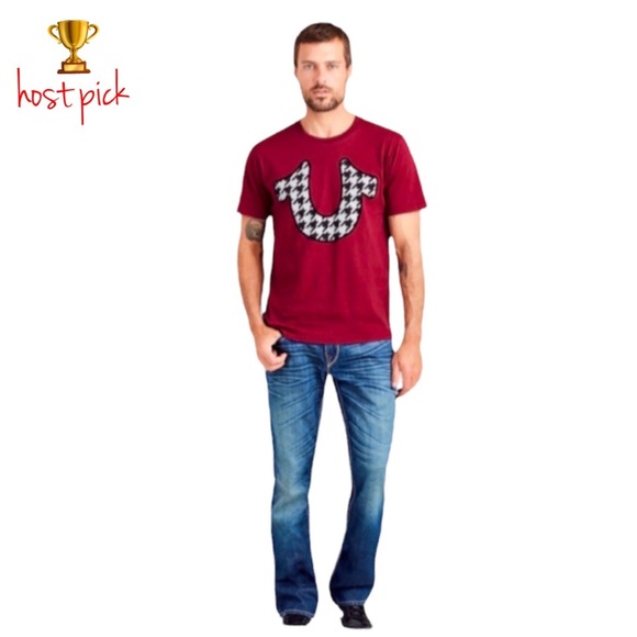 True Religion Other - True Religion Houndstooth Logo Graphic Tee